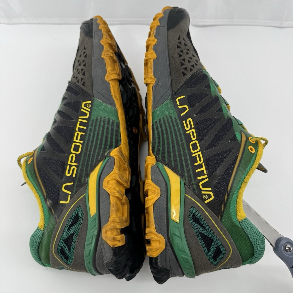 LA Sportiva Bushido Shoes Trail Running Hiking Green/Yellow Mens Sz 13 - Picture 10 of 16